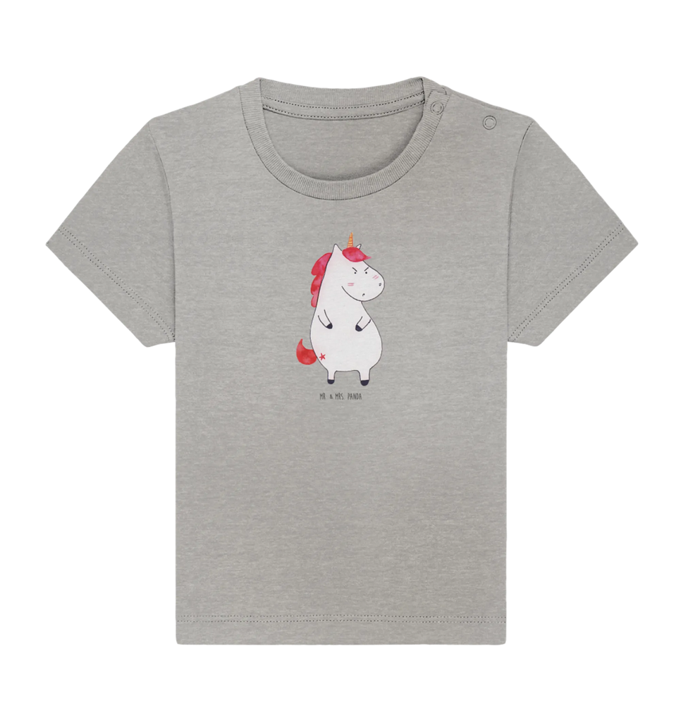 Organic Baby Shirt Einhorn Wut Baby T-Shirt, Jungen Baby T-Shirt, Mädchen Baby T-Shirt, Shirt, Einhorn, Einhörner, Einhorn Deko, Unicorn, Realität, Ansage, lustlos, nein, Büro, Arbeit, wütend, dumme Fragen, lustig, Spaß, Geschenk