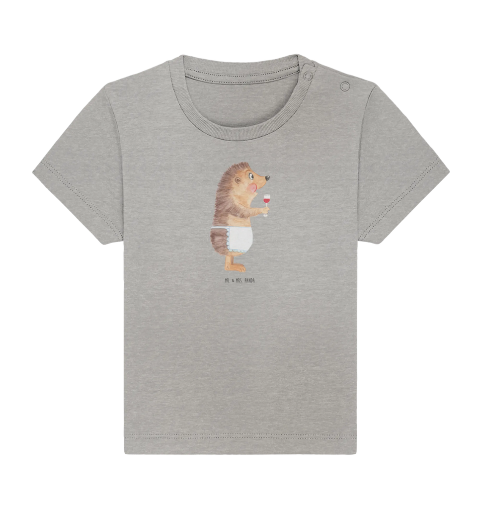 Organic Baby Shirt Igel Wein Baby T-Shirt, Jungen Baby T-Shirt, Mädchen Baby T-Shirt, Shirt, Tiermotive, Gute Laune, lustige Sprüche, Tiere, Wein Spruch, Igel, Geschenk Weintrinker, Geschenk Weinliebhaber, Wein Deko, Weinglas, Rotwein, Weißwein, Wein trinken