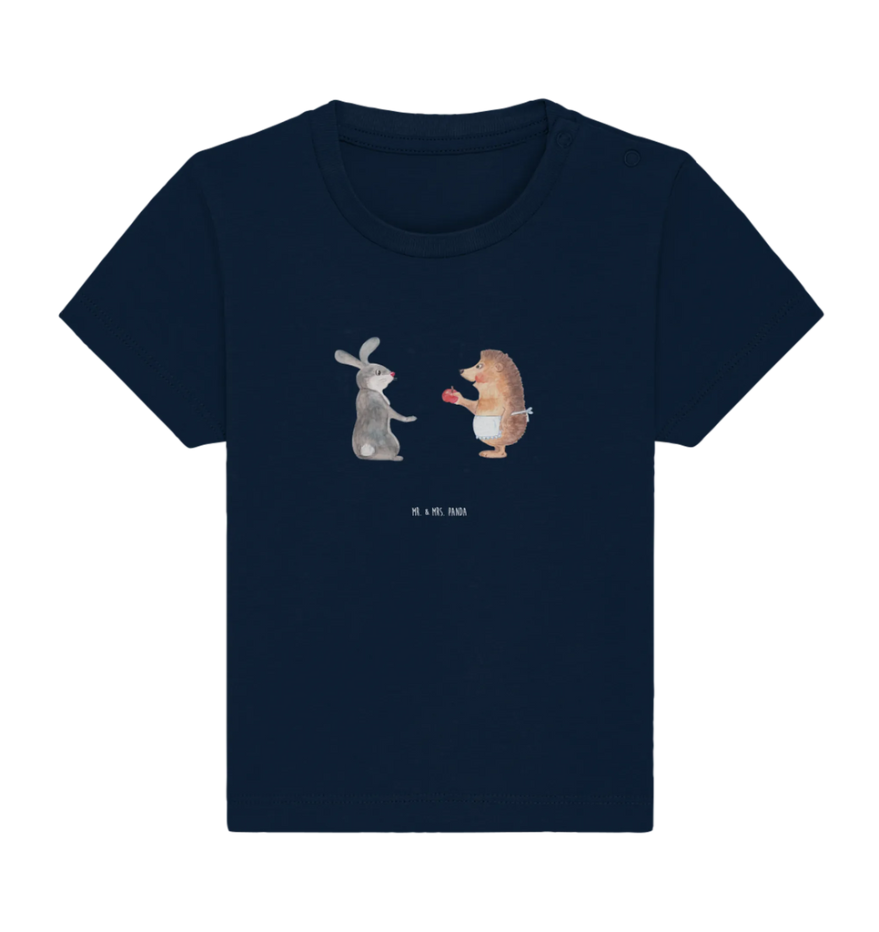 Organic Baby Shirt Hase Igel Baby T-Shirt, Jungen Baby T-Shirt, Mädchen Baby T-Shirt, Shirt, Tiermotive, Gute Laune, lustige Sprüche, Tiere, Igel und Hase, Igel, Hase, Liebe Spruch, Liebeskummer Geschenk, Herzschmerz, Trösten, Trennungsschmerz, Spruch romantisch