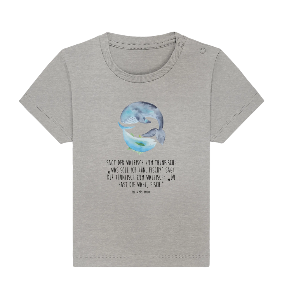 Organic Baby Shirt Walfisch Thunfisch Baby T-Shirt, Jungen Baby T-Shirt, Mädchen Baby T-Shirt, Shirt, Tiermotive, Gute Laune, lustige Sprüche, Tiere, Wal, Wahl, Tunfisch, Wortwitz lustig, Spruch lustig, Flachwitz, Witz, Spruch des Tages, Flachwitz Geschenk