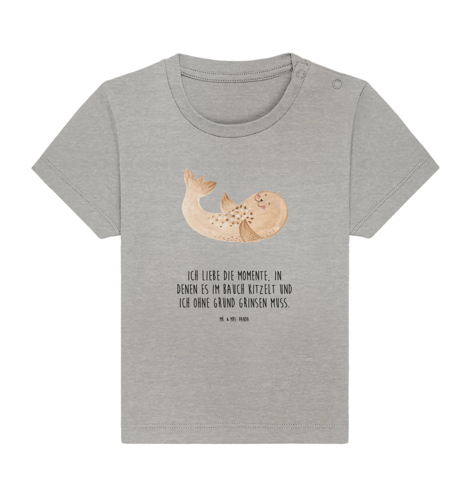 Organic Baby Shirt seal Lay Baby T-Shirt, Jungen Baby T-Shirt, Mädchen Baby T-Shirt, Shirt, Tiermotive, Gute Laune, lustige Sprüche, Tiere, Robbe, Robben, Seehund, Strand, Meerestier, Ostsee, Nordsee, Lachen, Freude