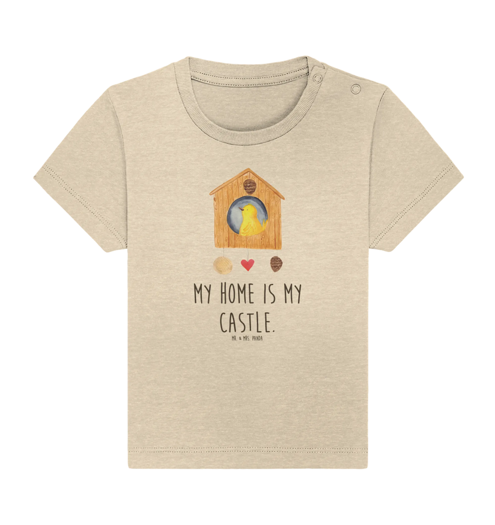 Organic Baby Shirt Vogel Haus Baby T-Shirt, Jungen Baby T-Shirt, Mädchen Baby T-Shirt, Shirt, Tiermotive, Gute Laune, lustige Sprüche, Tiere, Vogel, Vögel, Vogelhaus, Vogelhäuschen, Home sweet home, Zuhause, Nest, Eigenheim, Familie, Wohnung, Haus, unser Haus, Lieblingsort, Castle