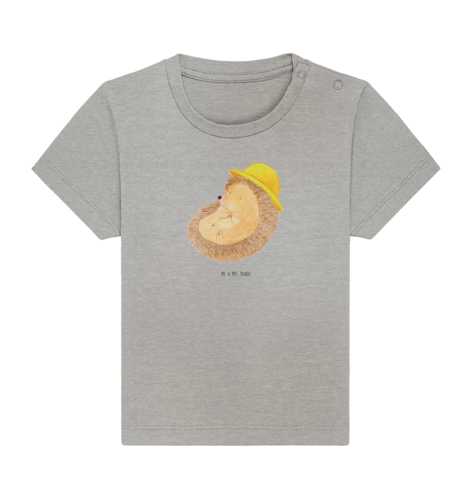 Organic Baby Shirt Igel Beten Baby T-Shirt, Jungen Baby T-Shirt, Mädchen Baby T-Shirt, Shirt, Tiermotive, Gute Laune, lustige Sprüche, Tiere, Igel, Igel mit Hut, Sonnenhut, Gott, Amen, beten, Leben, Dankbarkeit, Dankbar sein, dankbar, genießen