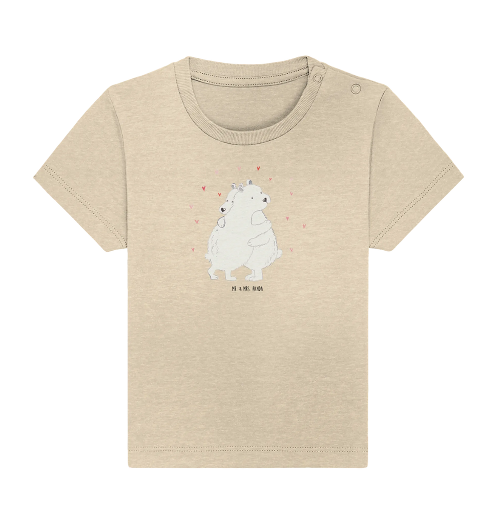 Organic Baby Shirt Eisbär Umarmen Baby T-Shirt, Jungen Baby T-Shirt, Mädchen Baby T-Shirt, Shirt, Tiermotive, Gute Laune, lustige Sprüche, Tiere