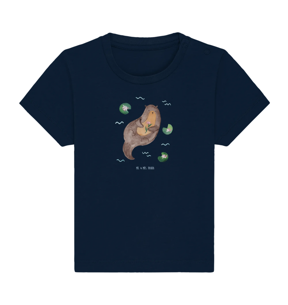 Organic Baby Shirt Otter Seerose Baby T-Shirt, Jungen Baby T-Shirt, Mädchen Baby T-Shirt, Shirt, Otter, Fischotter, Seeotter, Otter Seeotter See Otter