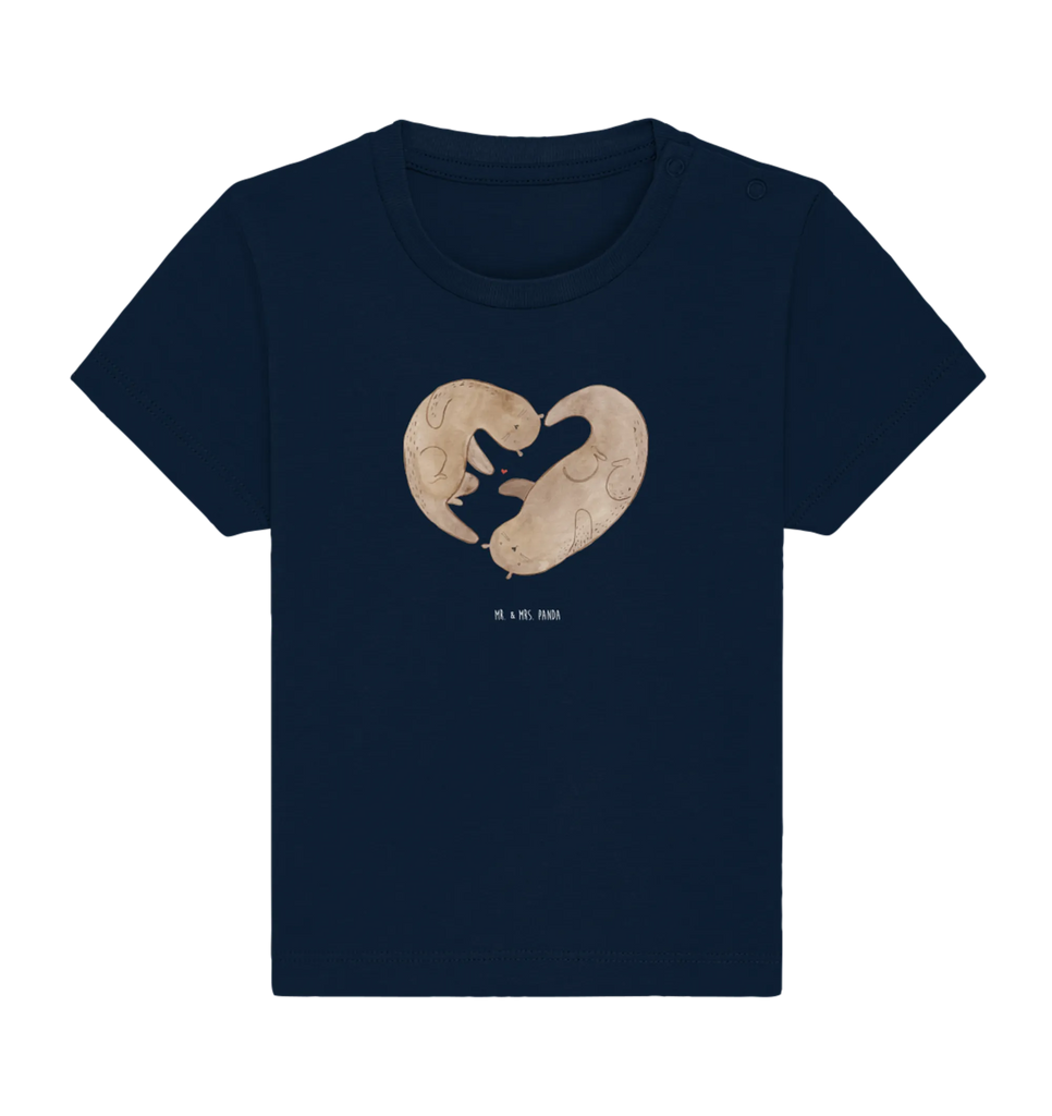 Organic Baby Shirt Otter Herz Baby T-Shirt, Jungen Baby T-Shirt, Mädchen Baby T-Shirt, Shirt, Otter, Fischotter, Seeotter, Liebe, Herz, Liebesbeweis, Liebesgeschenk, Bessere Hälfte, Love you, Jahrestag, Hochzeitstag, Verlobung, gemeinsames Leben