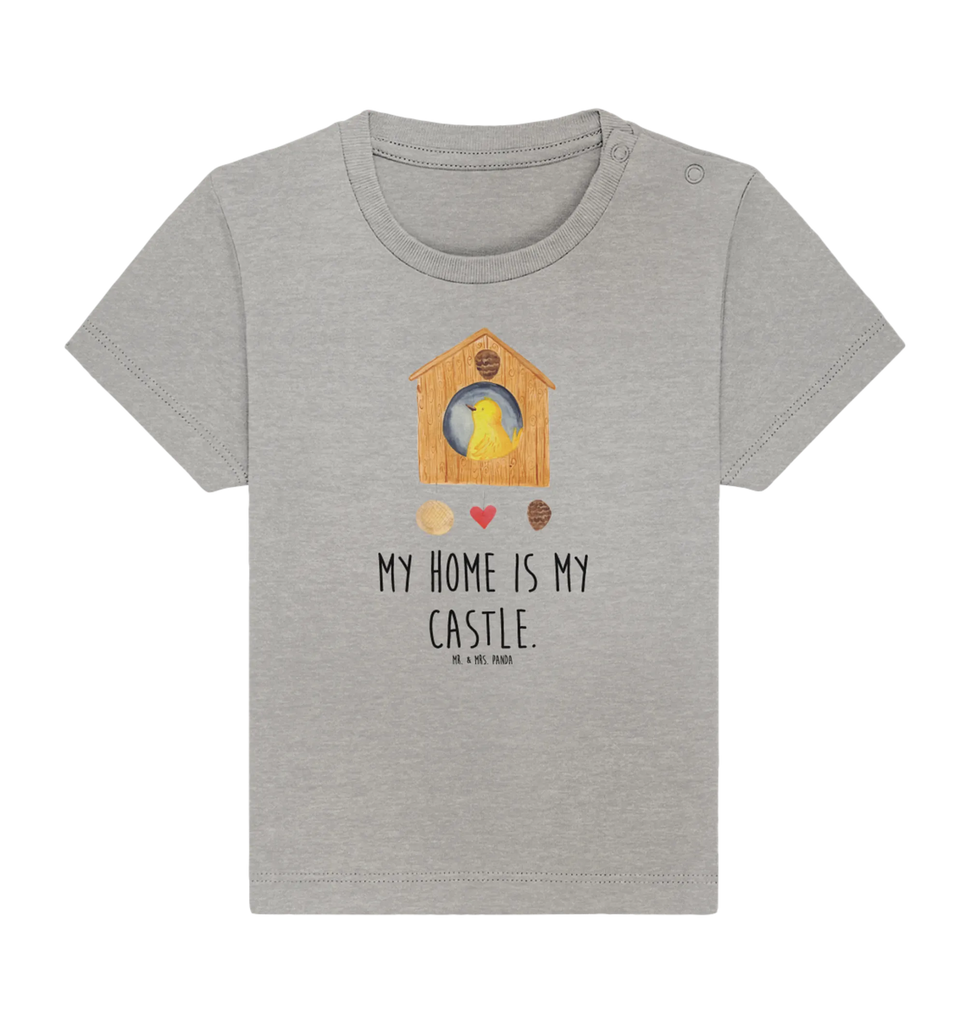 Organic Baby Shirt Vogel Haus Baby T-Shirt, Jungen Baby T-Shirt, Mädchen Baby T-Shirt, Shirt, Tiermotive, Gute Laune, lustige Sprüche, Tiere, Vogel, Vögel, Vogelhaus, Vogelhäuschen, Home sweet home, Zuhause, Nest, Eigenheim, Familie, Wohnung, Haus, unser Haus, Lieblingsort, Castle