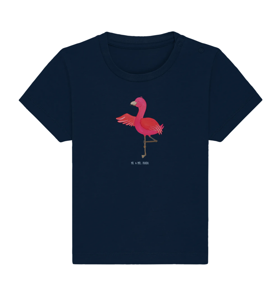 Organic Baby Shirt Flamingo Yoga Baby T-Shirt, Jungen Baby T-Shirt, Mädchen Baby T-Shirt, Shirt, Flamingo, Vogel, Yoga, Namaste, Achtsamkeit, Yoga-Übung, Entspannung, Ärger, Aufregen, Tiefenentspannung