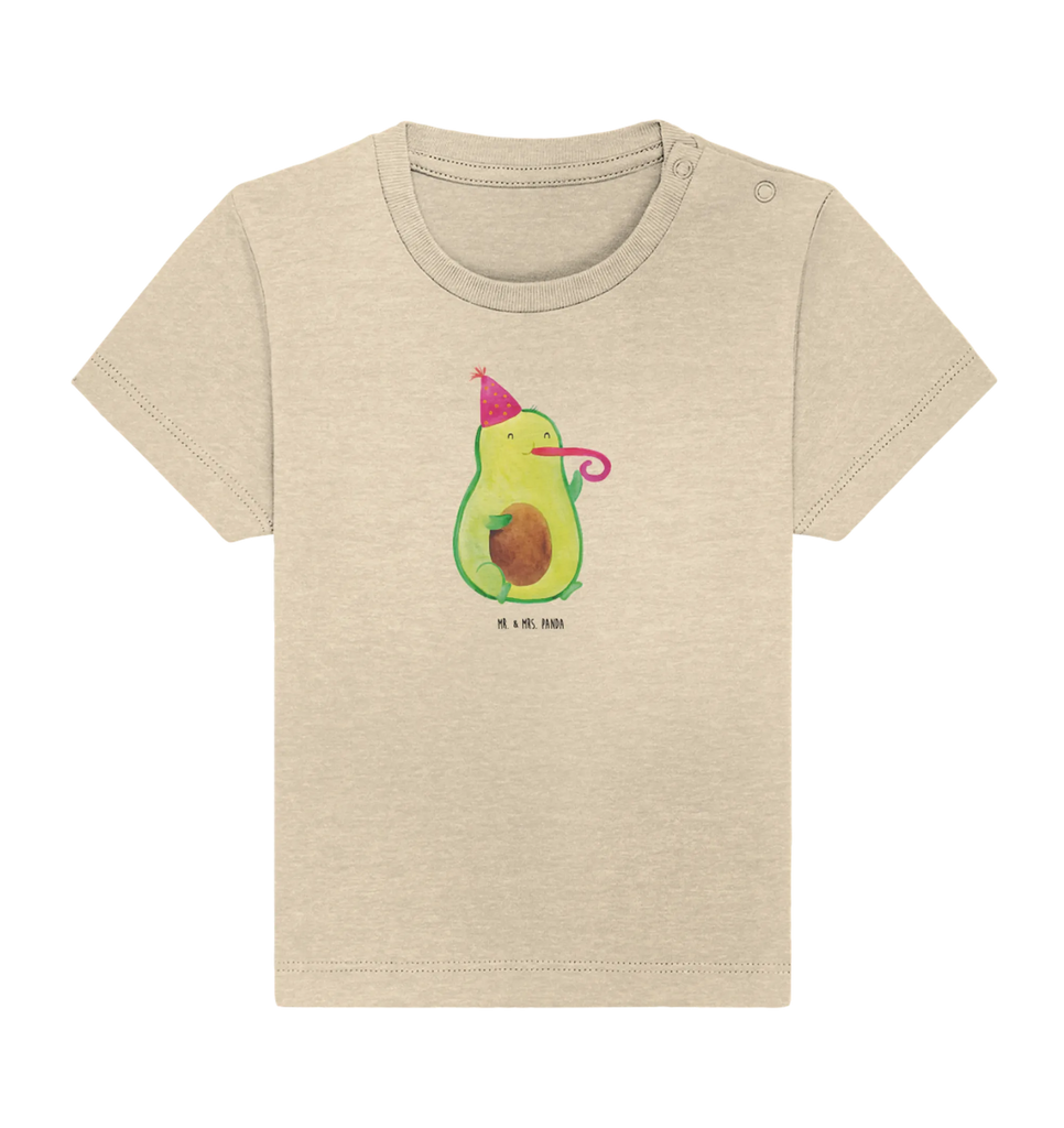 Organic Baby Shirt Avocado Feier Baby T-Shirt, Jungen Baby T-Shirt, Mädchen Baby T-Shirt, Shirt, Avocado, Veggie, Vegan, Gesund, Party, Feierlichkeit, Feier, Fete, Geburtstag, Gute Laune, Tröte