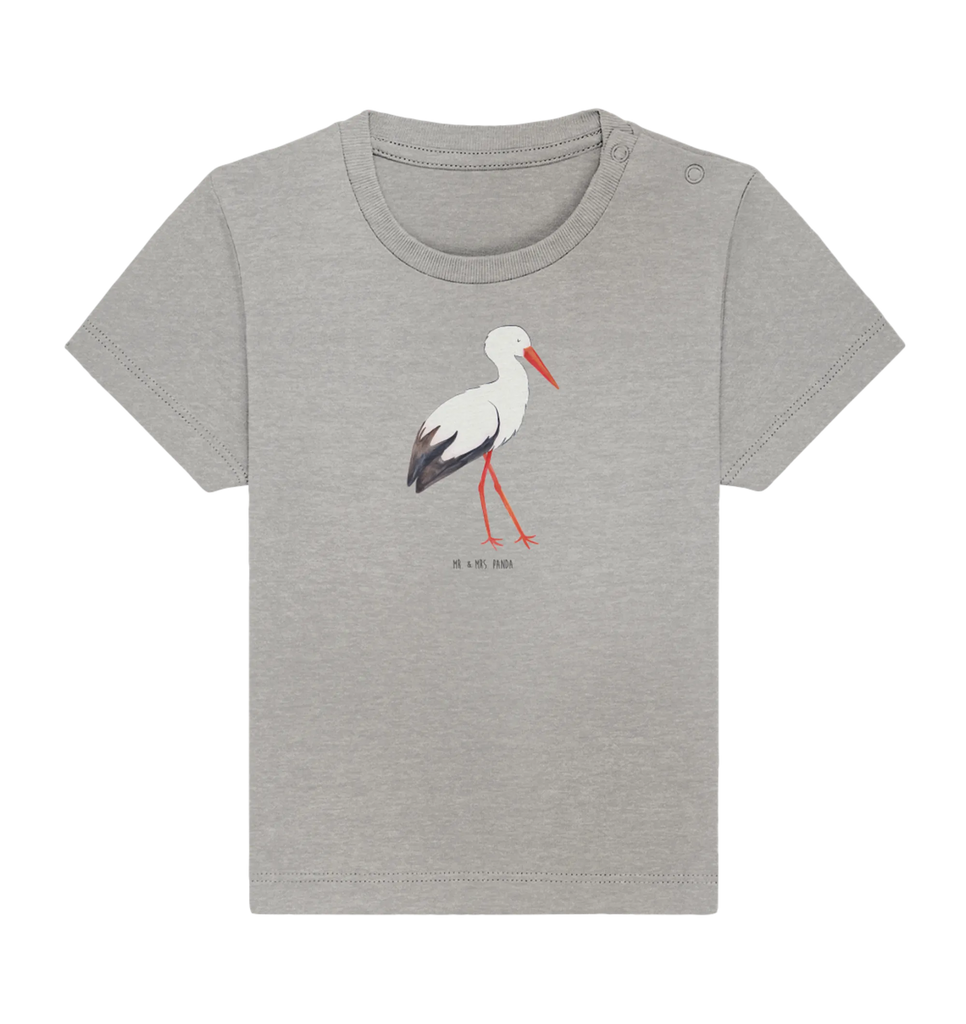 Organic Baby Shirt Storch Baby T-Shirt, Jungen Baby T-Shirt, Mädchen Baby T-Shirt, Shirt, Tiermotive, Gute Laune, lustige Sprüche, Tiere, Storch, Störche, Schwangerschaft, Geburt, Mutter, Mütter, Mutter werden, Schwanger, Babybauch, Baby