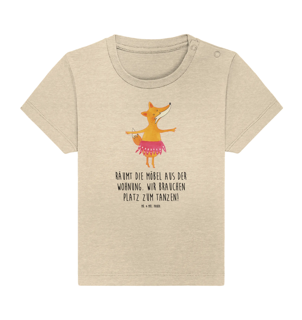 Organic Baby Shirt Fuchs Ballerina Baby T-Shirt, Jungen Baby T-Shirt, Mädchen Baby T-Shirt, Shirt, Fuchs, Fuchs Spruch, Füchse, Füchsin, Ballerina, Ballett, Tänzerin, Tanzen, Party, Einladung, Geburtstag