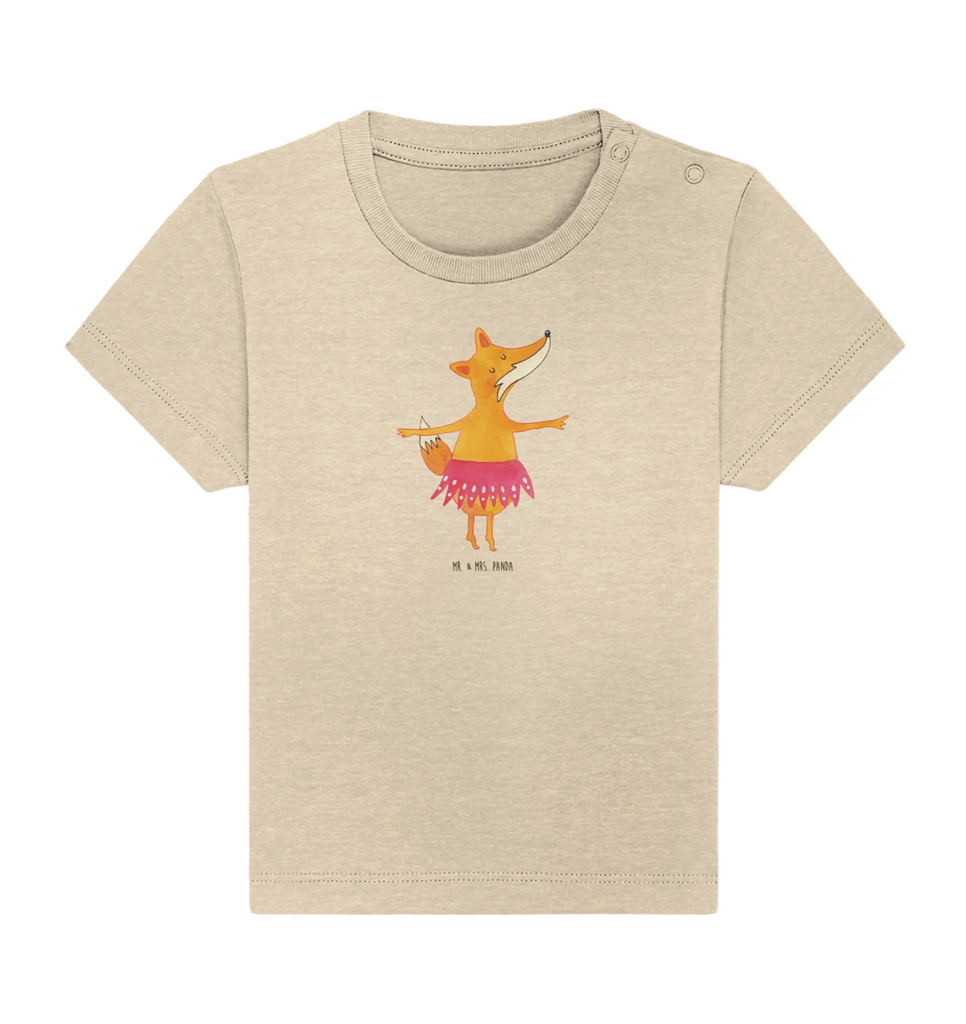 Organic Baby Shirt Fuchs Ballerina Baby T-Shirt, Jungen Baby T-Shirt, Mädchen Baby T-Shirt, Shirt, Fuchs, Fuchs Spruch, Füchse, Füchsin, Ballerina, Ballett, Tänzerin, Tanzen, Party, Einladung, Geburtstag