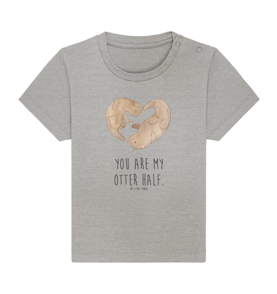 Organic Baby Shirt Otter Herz Baby T-Shirt, Jungen Baby T-Shirt, Mädchen Baby T-Shirt, Shirt, Otter, Fischotter, Seeotter, Liebe, Herz, Liebesbeweis, Liebesgeschenk, Bessere Hälfte, Love you, Jahrestag, Hochzeitstag, Verlobung, gemeinsames Leben