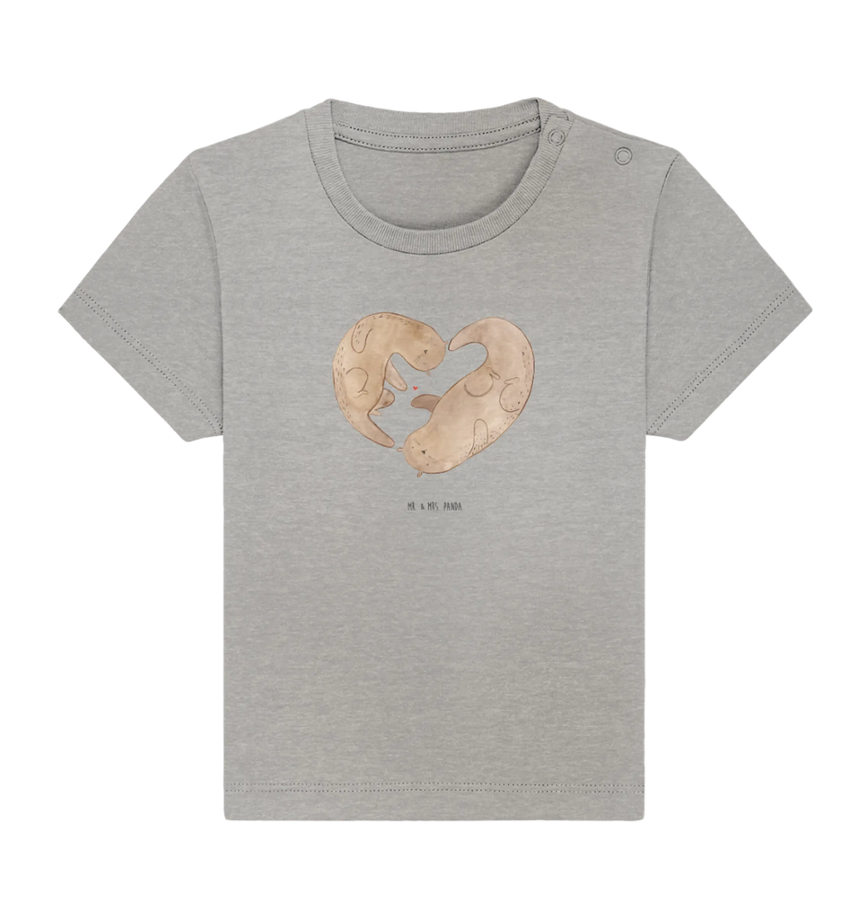 Organic Baby Shirt Otter Herz Baby T-Shirt, Jungen Baby T-Shirt, Mädchen Baby T-Shirt, Shirt, Otter, Fischotter, Seeotter, Liebe, Herz, Liebesbeweis, Liebesgeschenk, Bessere Hälfte, Love you, Jahrestag, Hochzeitstag, Verlobung, gemeinsames Leben