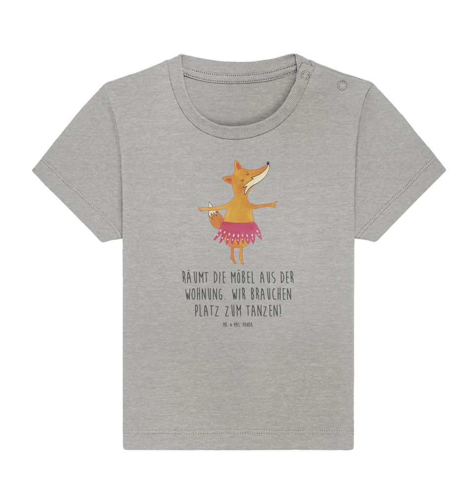 Organic Baby Shirt Fuchs Ballerina Baby T-Shirt, Jungen Baby T-Shirt, Mädchen Baby T-Shirt, Shirt, Fuchs, Fuchs Spruch, Füchse, Füchsin, Ballerina, Ballett, Tänzerin, Tanzen, Party, Einladung, Geburtstag