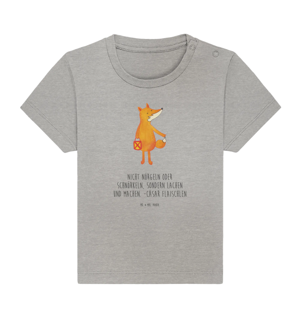 Organic Baby Shirt Fuchs Laterne Baby T-Shirt, Jungen Baby T-Shirt, Mädchen Baby T-Shirt, Shirt, Fuchs, Füchse, Spruch trösten, Liebeskummer Spruch, Laterne, Sankt Martin, Laternenumzug, Aufmuntern, Cäsar Otto Hugo Flaischlen