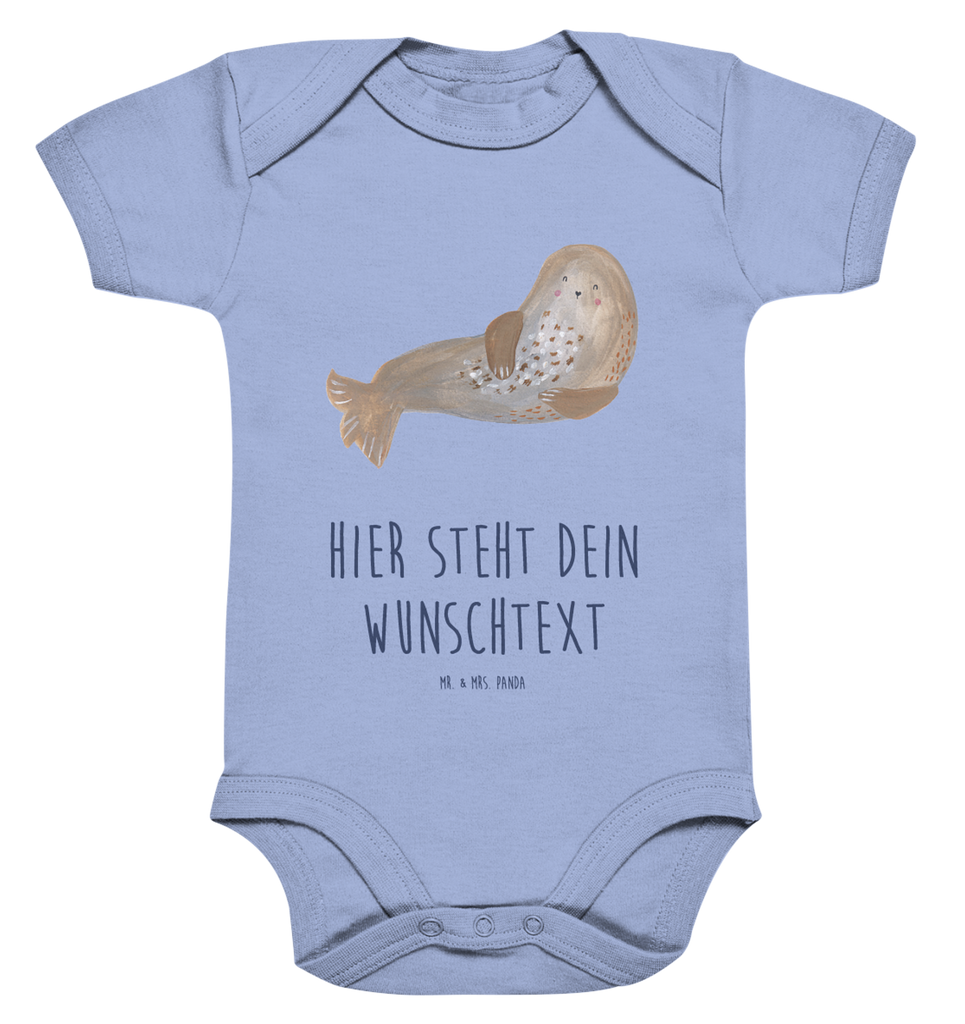 Personalisierter Baby Body Robbe lachend Personalisierter Baby Body, Personalisierte Babykleidung, Personalisierter Babystrampler, Personalisierter Strampler, Personalisierter Wickelbody, Personalisierte Baby Erstausstattung, Junge, Mädchen, Tiermotive, Gute Laune, lustige Sprüche, Tiere, Robbe, Robben, Seehund, Strand, Meerestier, Ostsee, Nordsee