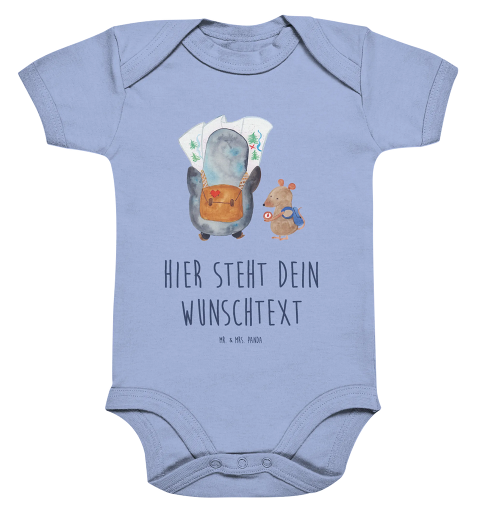 Personalisierter Baby Body Pinguin & Maus Wanderer Personalisierter Baby Body, Personalisierte Babykleidung, Personalisierter Babystrampler, Personalisierter Strampler, Personalisierter Wickelbody, Personalisierte Baby Erstausstattung, Junge, Mädchen, Pinguin, Pinguine, Abenteurer, Abenteuer, Roadtrip, Ausflug, Wanderlust, wandern