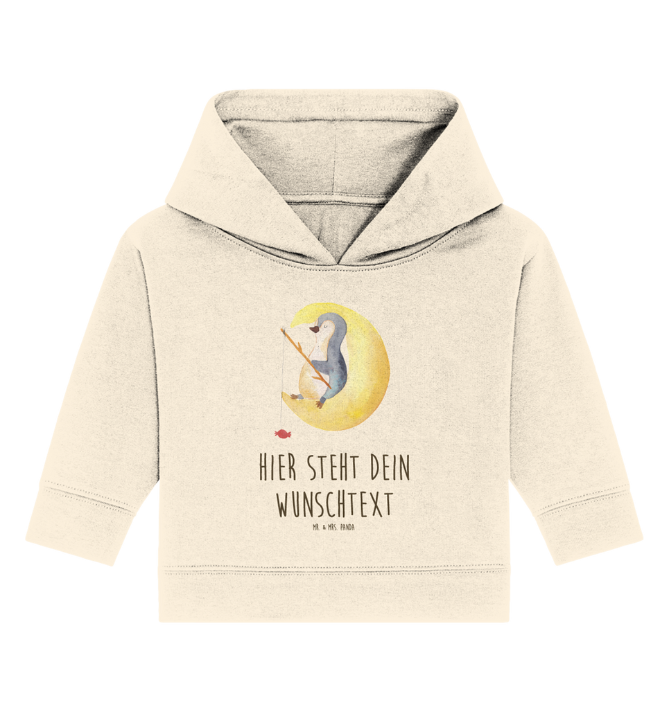 Personalisierter Baby Hoodie Pinguin Mond Personalisierter Baby Hoodie, Baby Hoodie mit Namen, Babyhoodie Wunschtext, Pinguin, Pinguine, Spruch, schlafen, Nachtruhe, Einschlafen, Schlafzimmer, Schlafstörungen, Gästezimmer