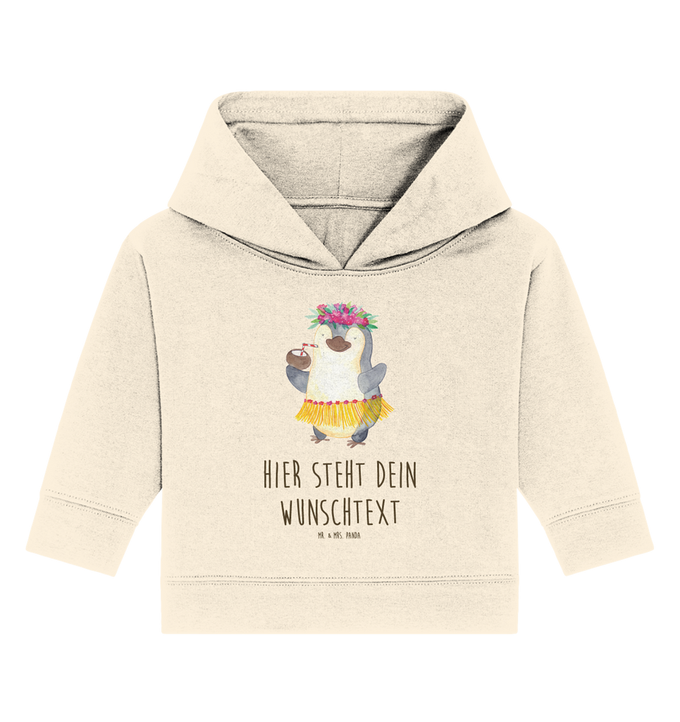 Personalisierter Baby Hoodie Pinguin Kokosnuss Personalisierter Baby Hoodie, Baby Hoodie mit Namen, Babyhoodie Wunschtext, Pinguin, Aloha, Hawaii, Urlaub, Kokosnuss, Pinguine