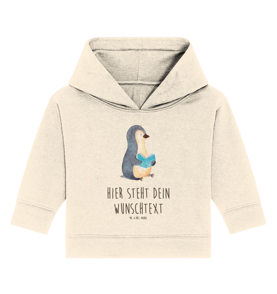 Personalisierter Baby Hoodie Pinguin Buch Personalisierter Baby Hoodie, Baby Hoodie mit Namen, Babyhoodie Wunschtext, Pinguin, Pinguine, Buch, Lesen, Bücherwurm, Nichtstun, Faulenzen, Ferien, Urlaub, Freizeit