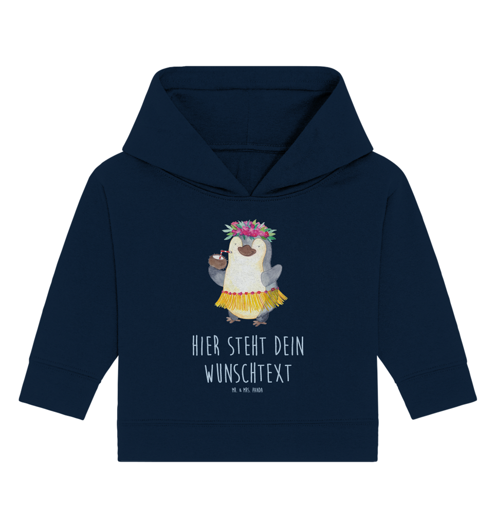 Personalisierter Baby Hoodie Pinguin Kokosnuss Personalisierter Baby Hoodie, Baby Hoodie mit Namen, Babyhoodie Wunschtext, Pinguin, Aloha, Hawaii, Urlaub, Kokosnuss, Pinguine