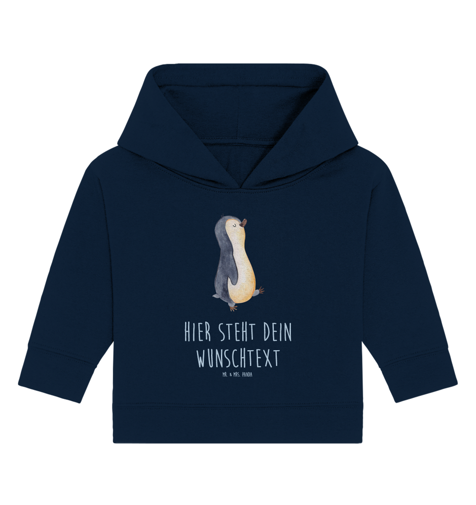 Personalisierter Baby Hoodie Pinguin marschieren Personalisierter Baby Hoodie, Baby Hoodie mit Namen, Babyhoodie Wunschtext, Pinguin, Pinguine, Frühaufsteher, Langschläfer, Bruder, Schwester, Familie