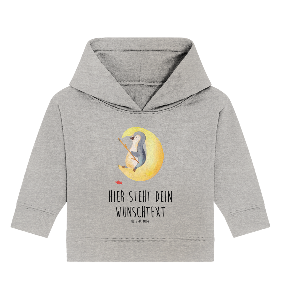 Personalisierter Baby Hoodie Pinguin Mond Personalisierter Baby Hoodie, Baby Hoodie mit Namen, Babyhoodie Wunschtext, Pinguin, Pinguine, Spruch, schlafen, Nachtruhe, Einschlafen, Schlafzimmer, Schlafstörungen, Gästezimmer