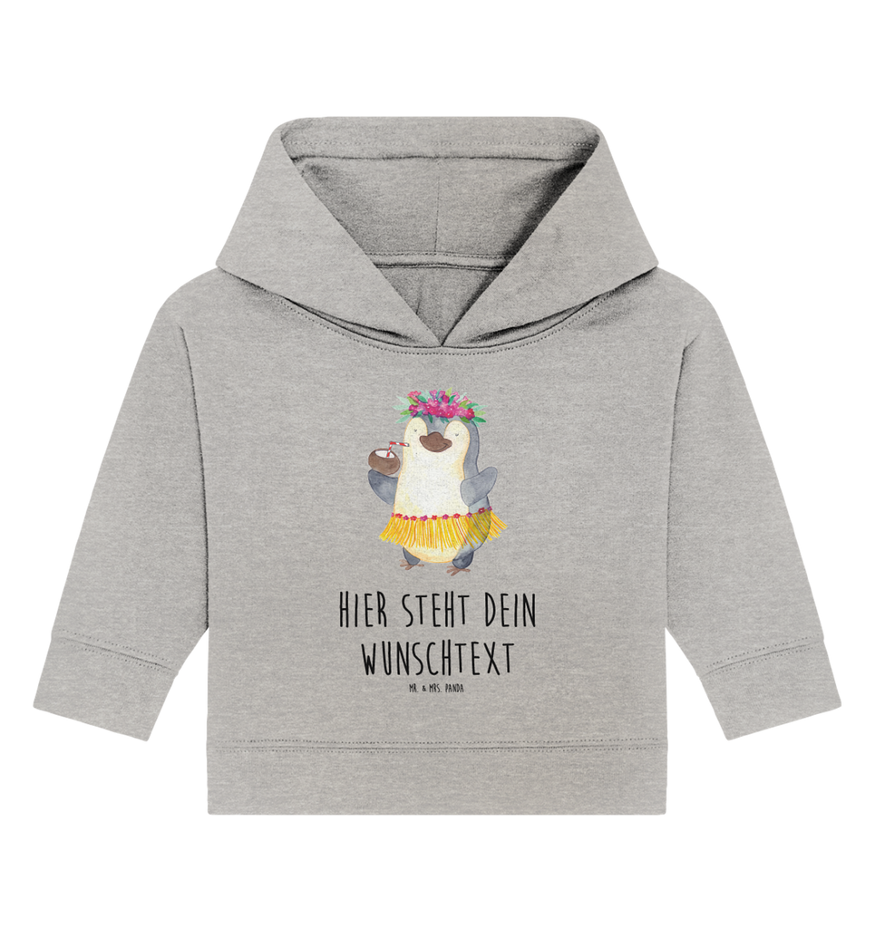 Personalisierter Baby Hoodie Pinguin Kokosnuss Personalisierter Baby Hoodie, Baby Hoodie mit Namen, Babyhoodie Wunschtext, Pinguin, Aloha, Hawaii, Urlaub, Kokosnuss, Pinguine