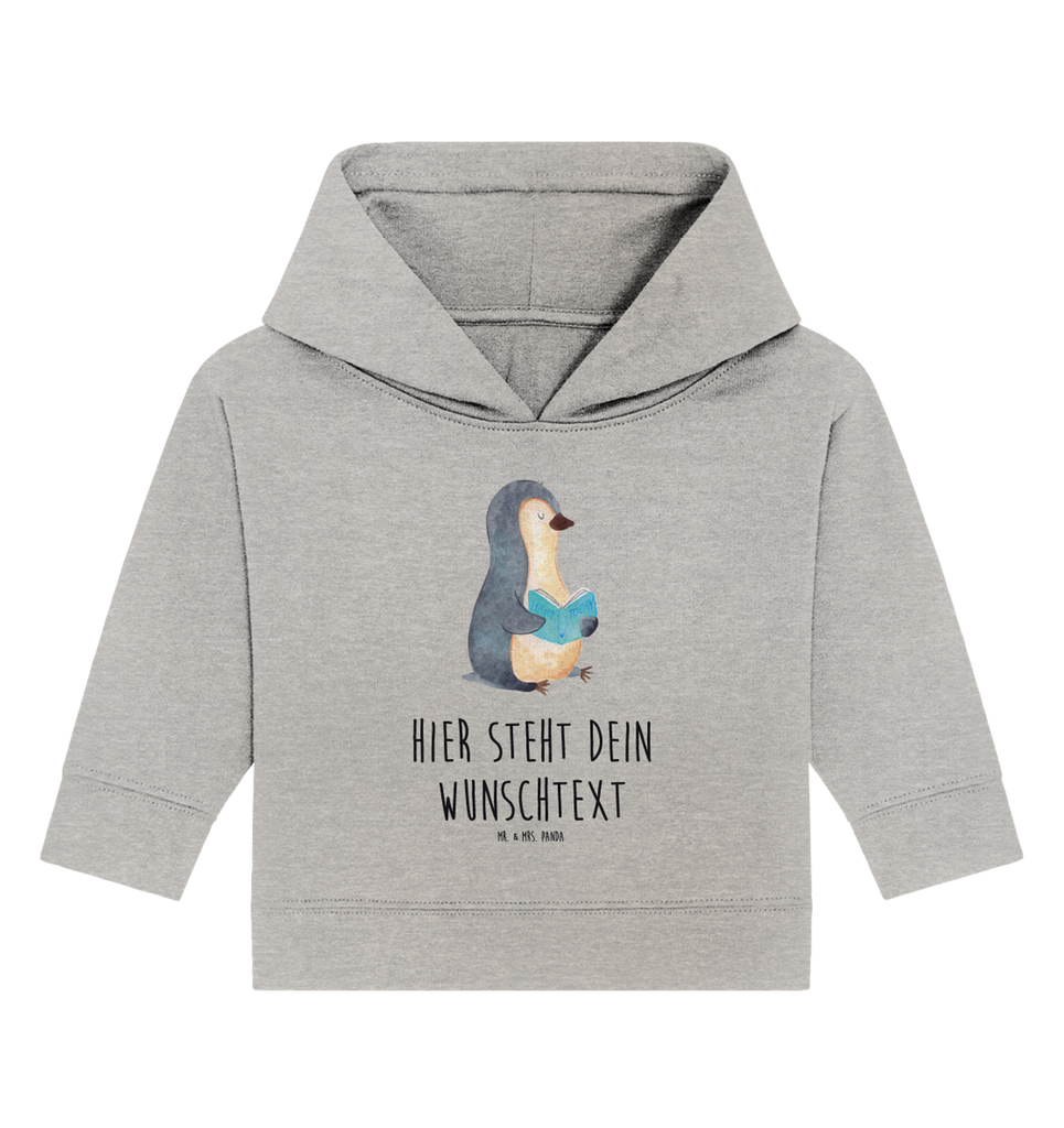 Personalisierter Baby Hoodie Pinguin Buch Personalisierter Baby Hoodie, Baby Hoodie mit Namen, Babyhoodie Wunschtext, Pinguin, Pinguine, Buch, Lesen, Bücherwurm, Nichtstun, Faulenzen, Ferien, Urlaub, Freizeit