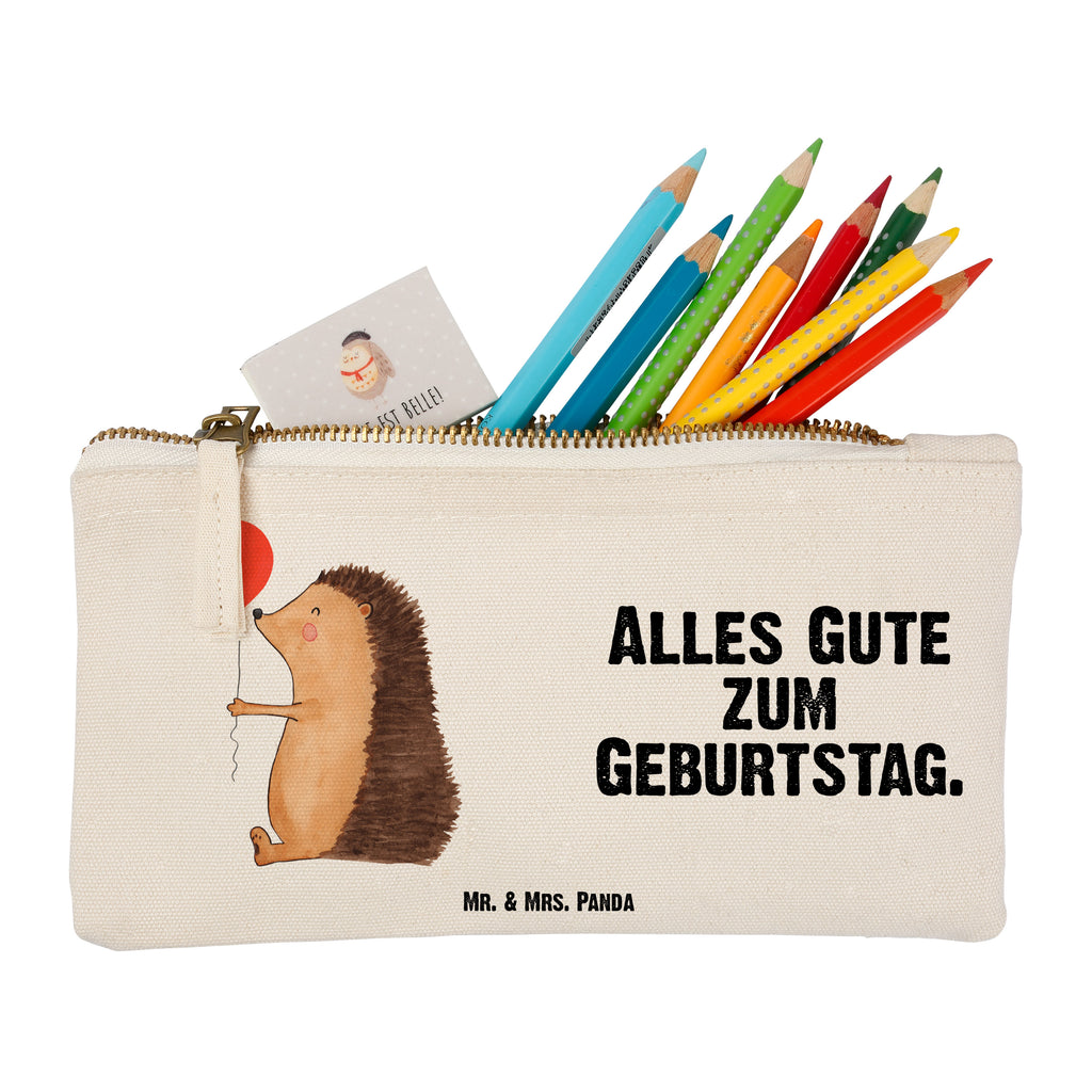 Schminktasche Igel mit Luftballon Schminktasche, Kosmetiktasche, Kosmetikbeutel, Stiftemäppchen, Etui, Federmappe, Makeup, XXL, Schminketui, Kosmetiketui, Schlamperetui, Tiermotive, Gute Laune, lustige Sprüche, Tiere, Igel, Geburtstag, Herzlichen Glückwunsch, Glückwunsch, Geburtstagskind, Ballon, Happy Birthday