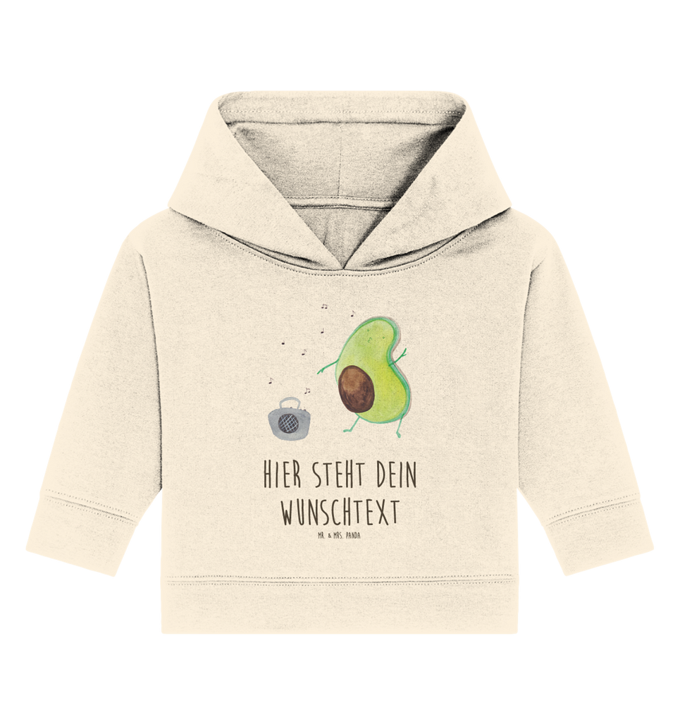 Personalisierter Baby Hoodie Avocado Tanzen Personalisierter Baby Hoodie, Baby Hoodie mit Namen, Babyhoodie Wunschtext, Avocado, Veggie, Vegan, Gesund