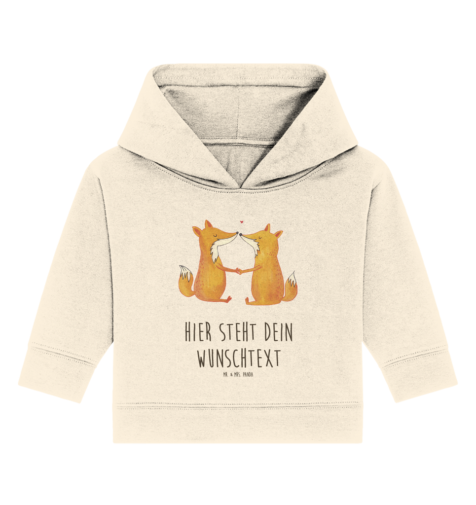 Personalisierter Baby Hoodie Füchse Liebe Personalisierter Baby Hoodie, Baby Hoodie mit Namen, Babyhoodie Wunschtext, Fuchs, Füchse, Fox, Liebe, Liebespaar, Paar, Partner, Freundin, Freund, Ehe, Verlobte, Ehemann, Ehefrau, Liebesbeweis