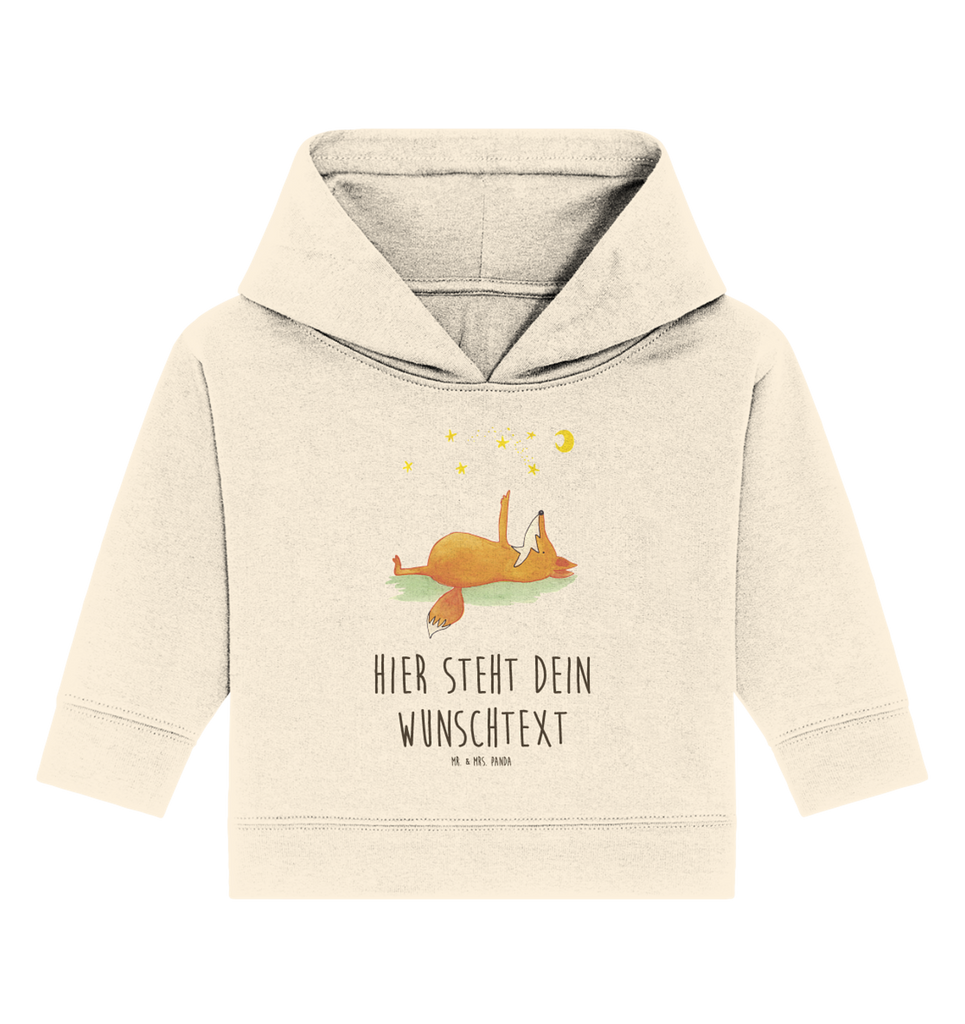 Personalisierter Baby Hoodie Fuchs Sterne Personalisierter Baby Hoodie, Baby Hoodie mit Namen, Babyhoodie Wunschtext, Fuchs, Füchse, tröstende Worte, Spruch positiv, Spruch schön, Romantik, Always Look on the Bright Side of Life