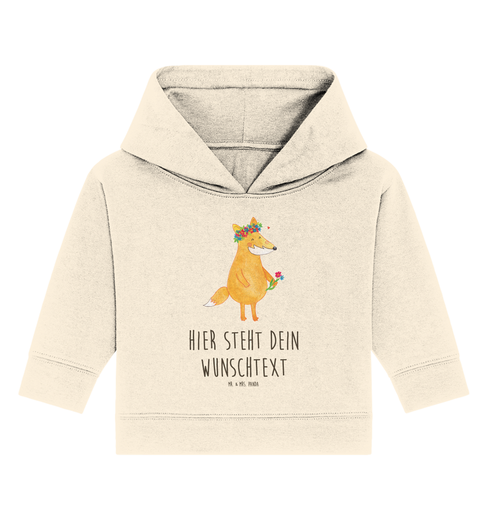 Personalisierter Baby Hoodie Fuchs Blumen Personalisierter Baby Hoodie, Baby Hoodie mit Namen, Babyhoodie Wunschtext, Fuchs, Füchse, Fox, Liebe, Freundin, Fuchsmädchen, Blumenmädchen, Freundinnen, Liebesbeweis, Blume, Blumen, Motivation, Freude, ich, mich, Selbstliebe