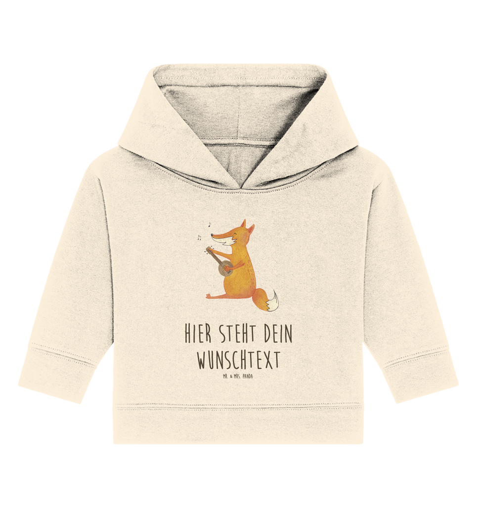 Personalisierter Baby Hoodie Fuchs Gitarre Personalisierter Baby Hoodie, Baby Hoodie mit Namen, Babyhoodie Wunschtext, Fuchs, Füchse, Geschenk Musiker, Musik Spruch, Musikerin, Sänger, Sängerin, Gitarre