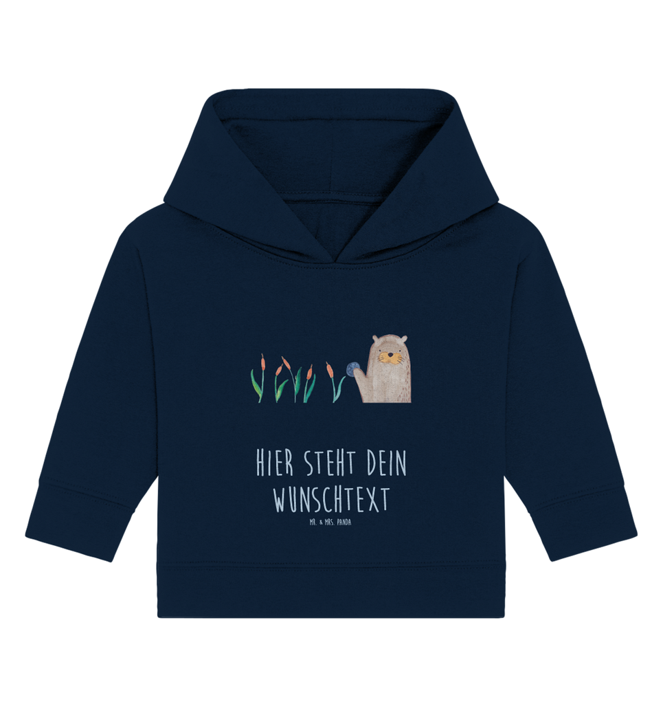 Personalisierter Baby Hoodie Otter Stein Personalisierter Baby Hoodie, Baby Hoodie mit Namen, Babyhoodie Wunschtext, Otter, Fischotter, Seeotter, Otter Seeotter See Otter