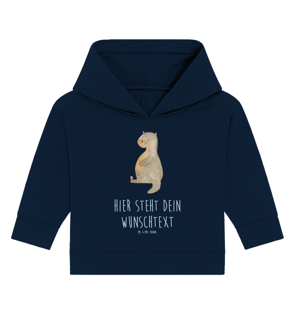 Personalisierter Baby Hoodie Otter Bauch Personalisierter Baby Hoodie, Baby Hoodie mit Namen, Babyhoodie Wunschtext, Otter, Fischotter, Seeotter, Otter Seeotter See Otter