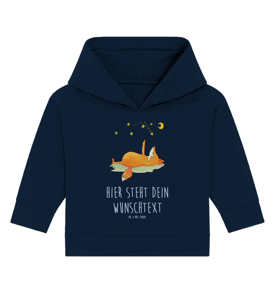 Personalisierter Baby Hoodie Fuchs Sterne Personalisierter Baby Hoodie, Baby Hoodie mit Namen, Babyhoodie Wunschtext, Fuchs, Füchse, tröstende Worte, Spruch positiv, Spruch schön, Romantik, Always Look on the Bright Side of Life