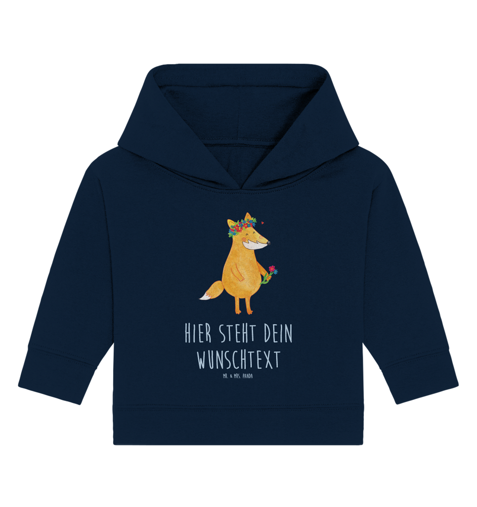 Personalisierter Baby Hoodie Fuchs Blumen Personalisierter Baby Hoodie, Baby Hoodie mit Namen, Babyhoodie Wunschtext, Fuchs, Füchse, Fox, Liebe, Freundin, Fuchsmädchen, Blumenmädchen, Freundinnen, Liebesbeweis, Blume, Blumen, Motivation, Freude, ich, mich, Selbstliebe