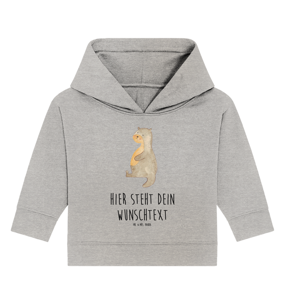 Personalisierter Baby Hoodie Otter Bauch Personalisierter Baby Hoodie, Baby Hoodie mit Namen, Babyhoodie Wunschtext, Otter, Fischotter, Seeotter, Otter Seeotter See Otter