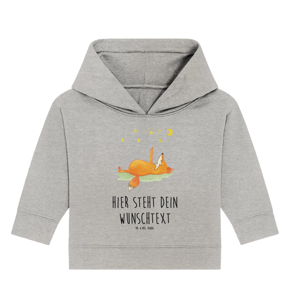 Personalisierter Baby Hoodie Fuchs Sterne Personalisierter Baby Hoodie, Baby Hoodie mit Namen, Babyhoodie Wunschtext, Fuchs, Füchse, tröstende Worte, Spruch positiv, Spruch schön, Romantik, Always Look on the Bright Side of Life