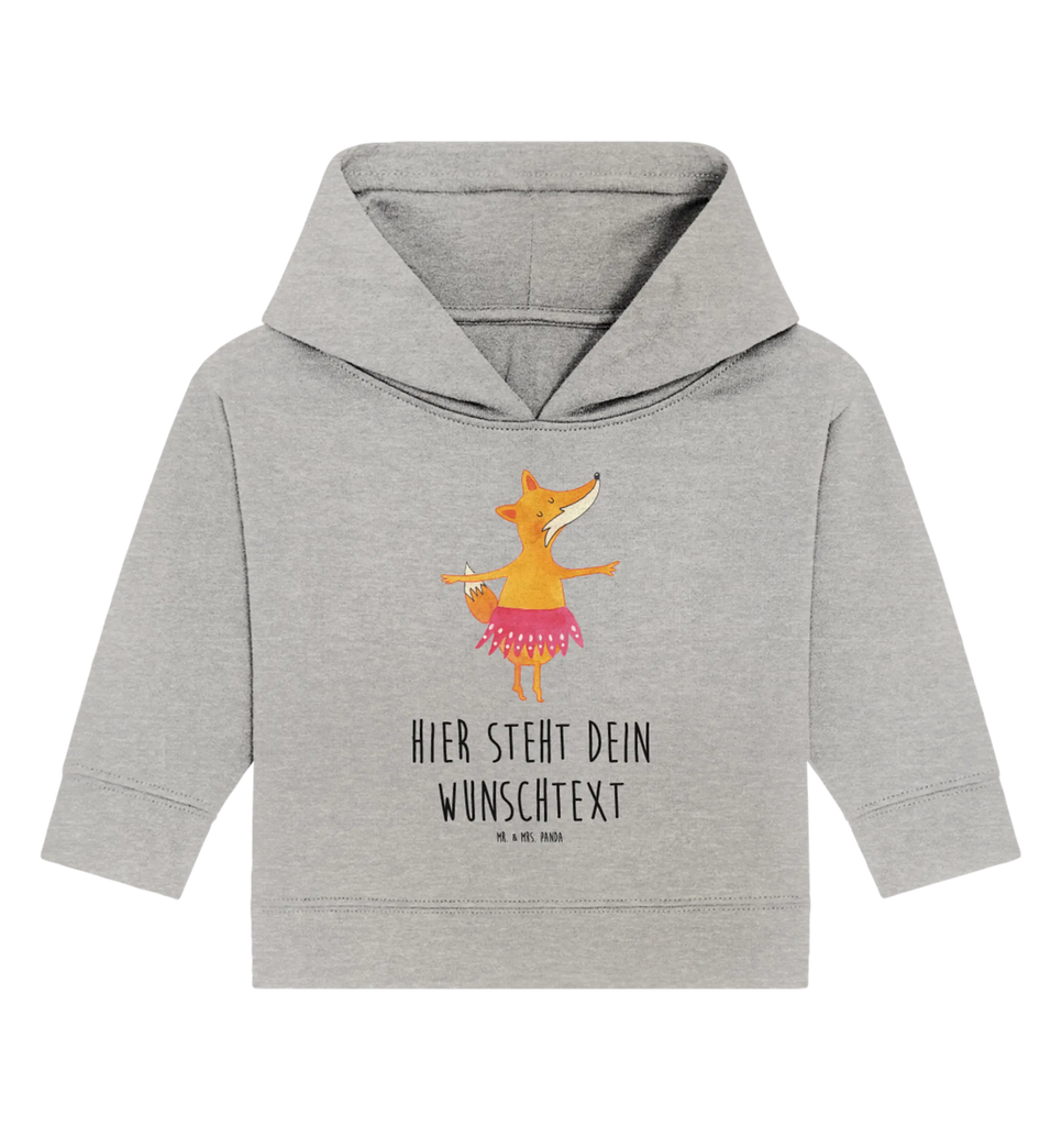 Personalisierter Baby Hoodie Fuchs Ballerina Personalisierter Baby Hoodie, Baby Hoodie mit Namen, Babyhoodie Wunschtext, Fuchs, Fuchs Spruch, Füchse, Füchsin, Ballerina, Ballett, Tänzerin, Tanzen, Party, Einladung, Geburtstag