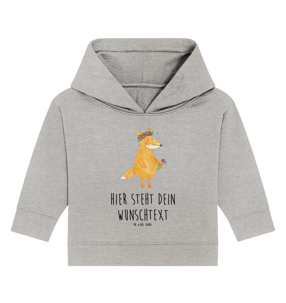 Personalisierter Baby Hoodie Fuchs Blumen Personalisierter Baby Hoodie, Baby Hoodie mit Namen, Babyhoodie Wunschtext, Fuchs, Füchse, Fox, Liebe, Freundin, Fuchsmädchen, Blumenmädchen, Freundinnen, Liebesbeweis, Blume, Blumen, Motivation, Freude, ich, mich, Selbstliebe