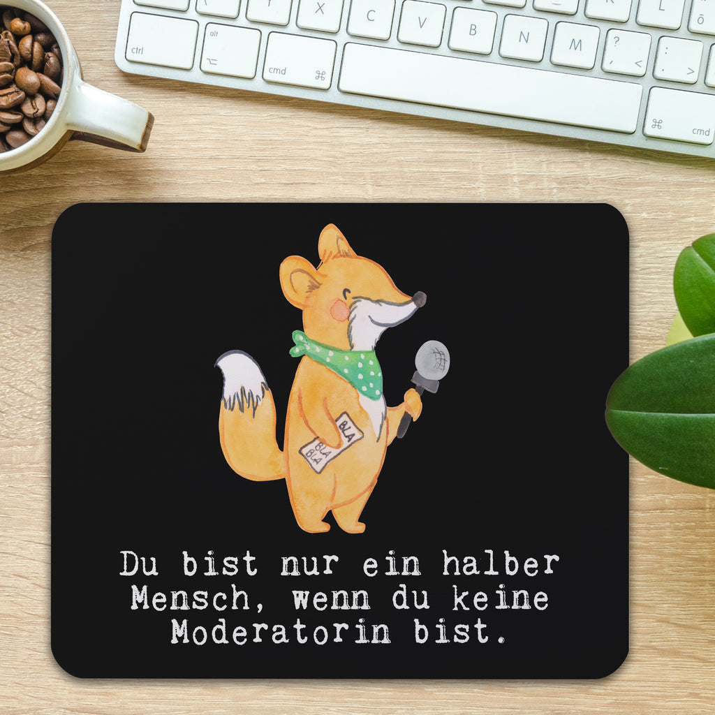 Mauspad Moderatorin mit Herz Mousepad, Computer zubehör, Büroausstattung, PC Zubehör, Arbeitszimmer, Mauspad, Einzigartiges Mauspad, Designer Mauspad, Mausunterlage, Mauspad Büro, Beruf, Ausbildung, Jubiläum, Abschied, Rente, Kollege, Kollegin, Geschenk, Schenken, Arbeitskollege, Mitarbeiter, Firma, Danke, Dankeschön