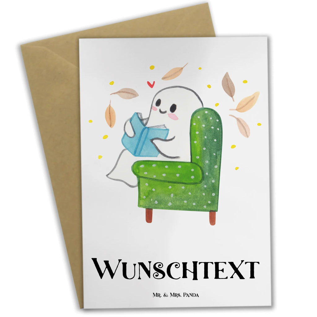 Personalisierte Grußkarte Gespenst  Buch Personalisierte Grußkarte, Personalisiertere Klappkarte, Personalisierte Einladungskarte, Personalisierte Glückwunschkarte, Personalisierte Hochzeitskarte, Personalisierte Geburtstagskarte, Grußkarte mit Namen, Grußkarte selber drucken, Grußkarte selbst gestalten, Grußkarte mit persönlichen Nachrichten, Grußkarte als Geldgeschenk, Grußkarten personalisiert, Personalisierte Karte, Halloween, Deko, Martinssingen, Dekoration, Geschenke, Schenken, Gespenst, Buch, Herbst, gemütlich