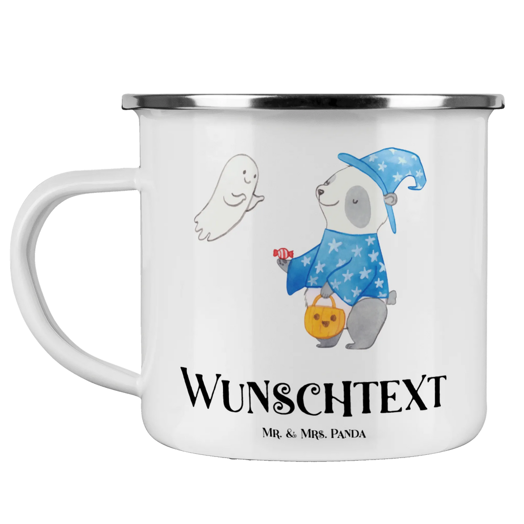 Personalisierte Emaille Tasse Panda Zauberer Emaille Tasse personalisiert, Emaille Tasse mit Namen, Campingtasse personalisiert, Namenstasse, Campingtasse bedrucken, Campinggeschirr personalsisert, tasse mit namen, personalisierte tassen, personalisierte tasse, tasse selbst gestalten, tasse bedrucken, tassen bedrucken, Halloween, Deko, Martinssingen, Dekoration, Geschenke, Schenken, Halloween Deko, Trick or Treat, Süßes sonst gibt's saures, Panda, Zauberer, Gespenst