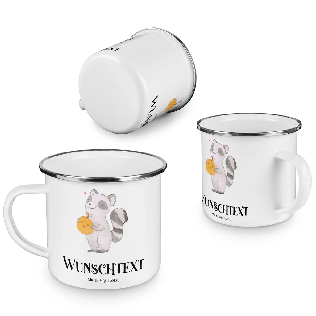 Personalisierte Emaille Tasse Waschbär Kürbis Emaille Tasse personalisiert, Emaille Tasse mit Namen, Campingtasse personalisiert, Namenstasse, Campingtasse bedrucken, Campinggeschirr personalsisert, tasse mit namen, personalisierte tassen, personalisierte tasse, tasse selbst gestalten, tasse bedrucken, tassen bedrucken, Halloween, Deko, Martinssingen, Dekoration, Geschenke, Schenken, Halloween Deko, Trick or Treat, Süßes sonst gibt's saures, Waschbär, Kürbis