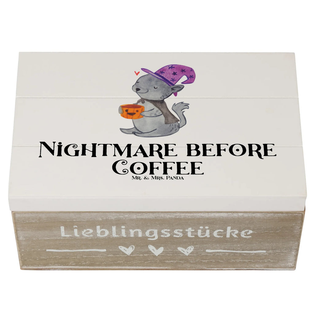 Holzkiste Kater Kaffee Holzkiste, Kiste, Schatzkiste, Truhe, Schatulle, XXL, Erinnerungsbox, Erinnerungskiste, Dekokiste, Aufbewahrungsbox, Geschenkbox, Geschenkdose, Halloween, Deko, Martinssingen, Dekoration, Geschenke, Schenken, Hexe, Kater, Kaffee, Magie