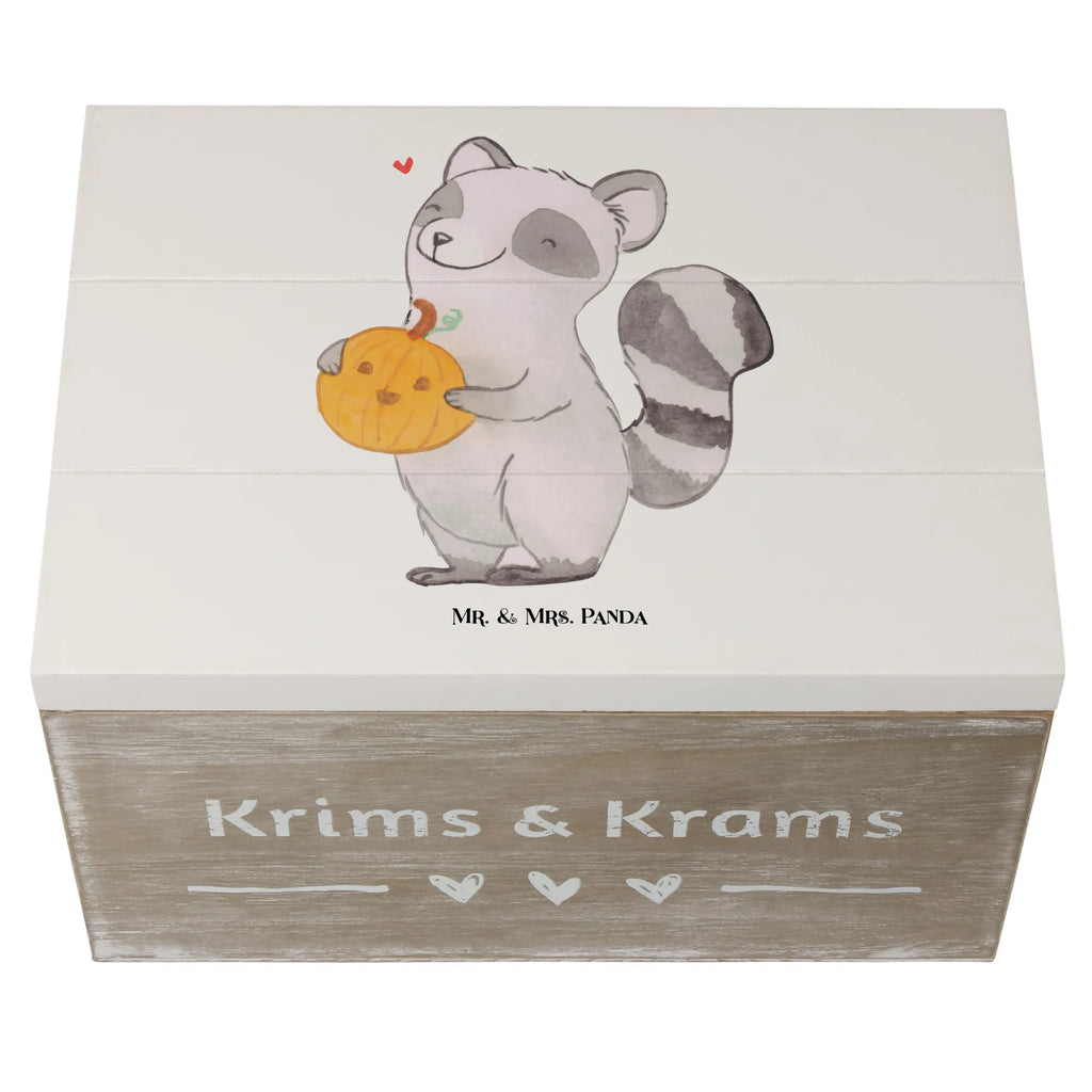 Holzkiste Waschbär Kürbis Holzkiste, Kiste, Schatzkiste, Truhe, Schatulle, XXL, Erinnerungsbox, Erinnerungskiste, Dekokiste, Aufbewahrungsbox, Geschenkbox, Geschenkdose, Halloween, Deko, Martinssingen, Dekoration, Geschenke, Schenken, Halloween Deko, Trick or Treat, Süßes sonst gibt's saures, Waschbär, Kürbis